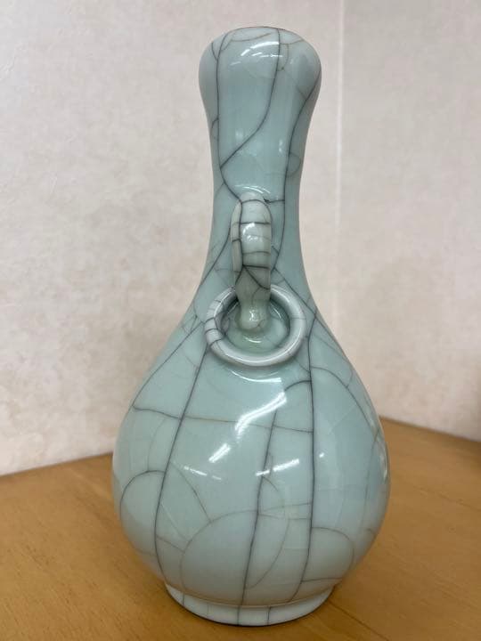 中国元明模倣宗朝官窯花瓶　骨董唐物古美術品アンティーク江戸　コレクション　青磁