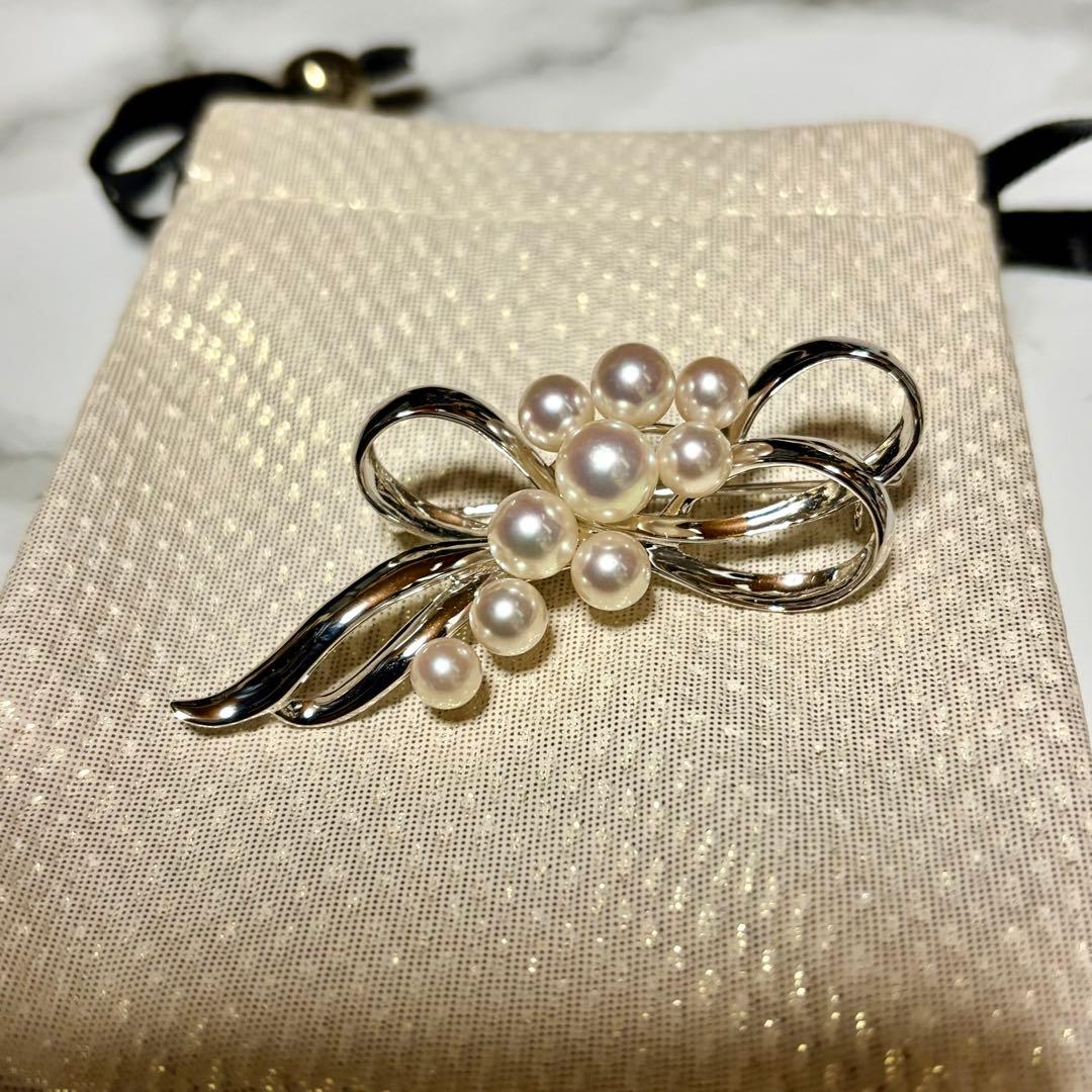 田崎真珠　アコヤ真珠　ブローチ　未使用