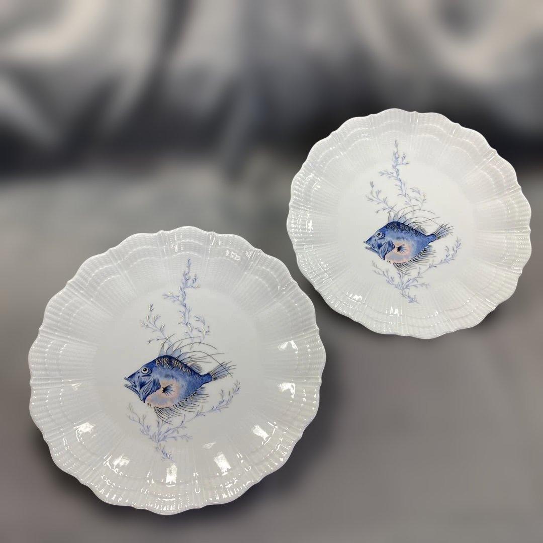 リモージュ　ディナープレート　魚　コライユラメール　ノブラ　ジロー