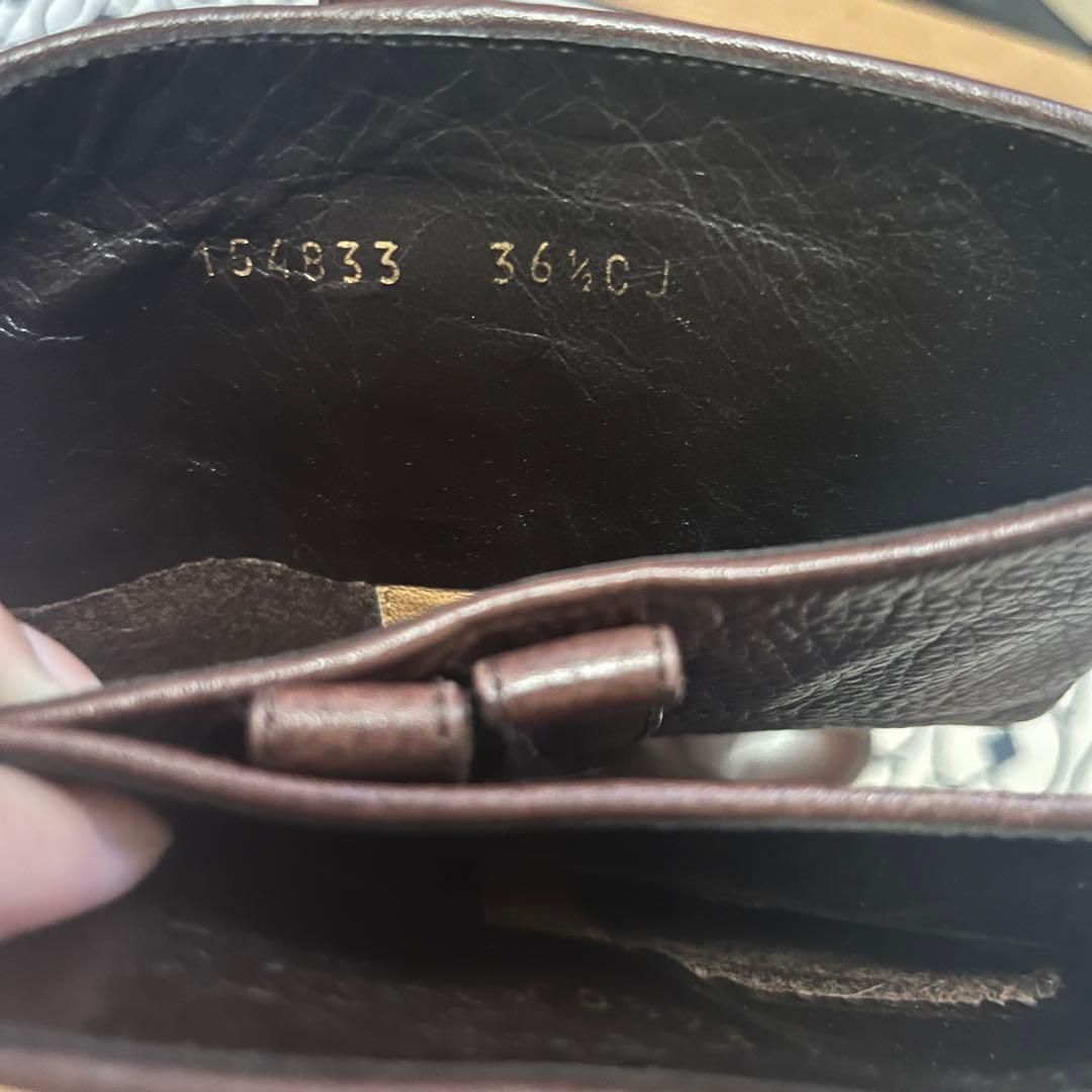 年末お値下げ！グッチ　ブラウン レザー ロングブーツ