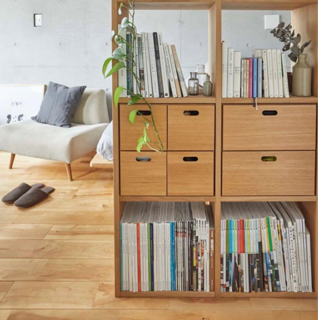 ⭐️超美品⭐️オプション付⭐️無印良品⭐️オーク材⭐️スタッキングシェルフ⭐️３段×２列