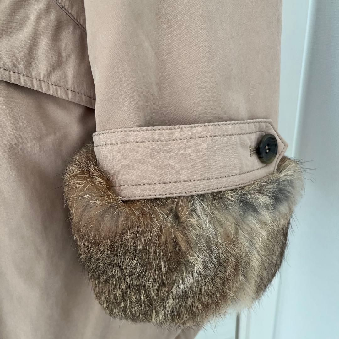 SHIPS ラビットファー2WAY モッズコート