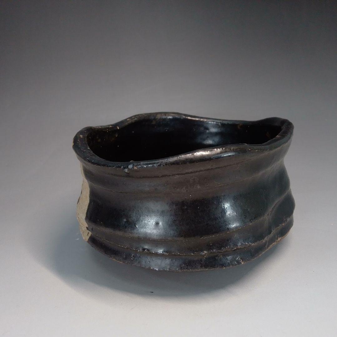 織部　茶碗　黒織部