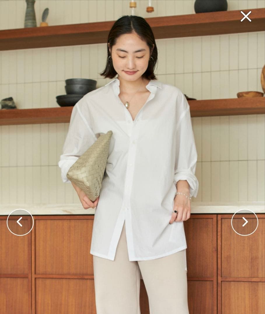 【新品未使用】プラージュウォッシャーロングシャツ