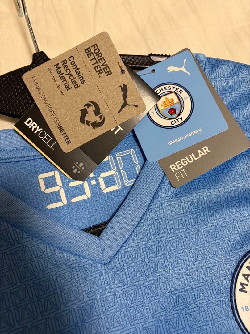 21-22 マンチェスターシティ　ユニフォーム　グリーリッシュ　正規品　パッチ付