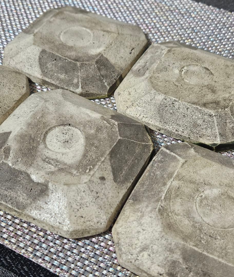 【本物保証❗】江戸時代　古織部　四方皿 手塩皿　菓子皿　5客揃い　茶道具　伝世箱