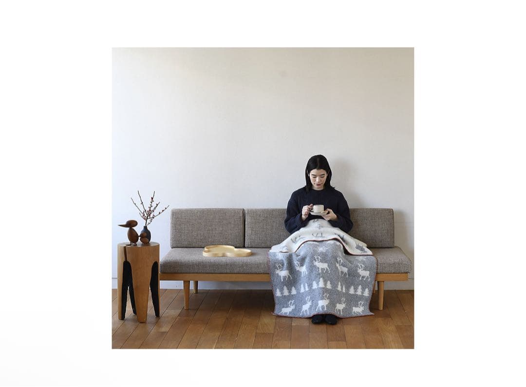 KLIPPAN クリッパン ウールハーフブランケット ワイルダネス グレー