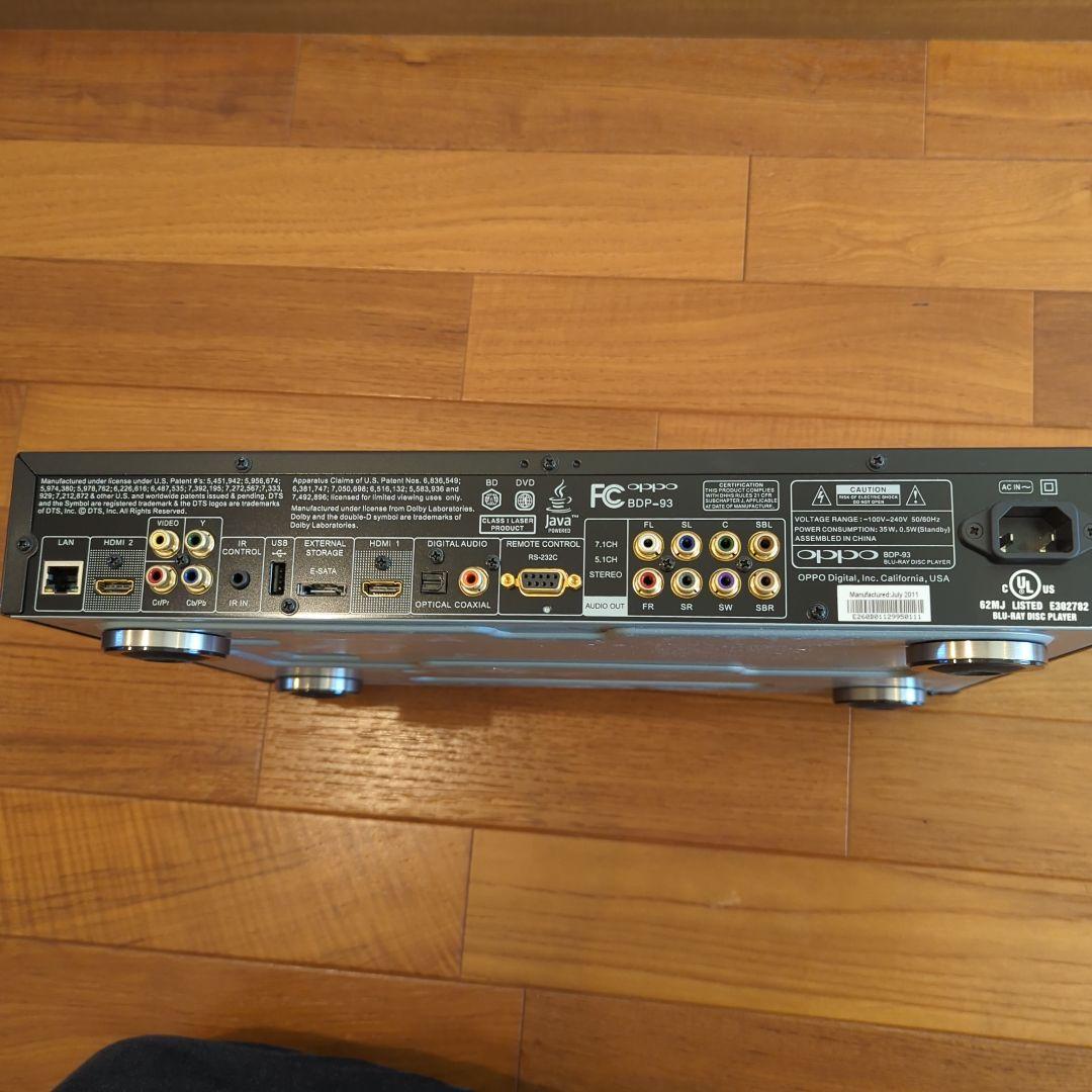 Oppo ブルーレイプレーヤー 本体 BDP-93