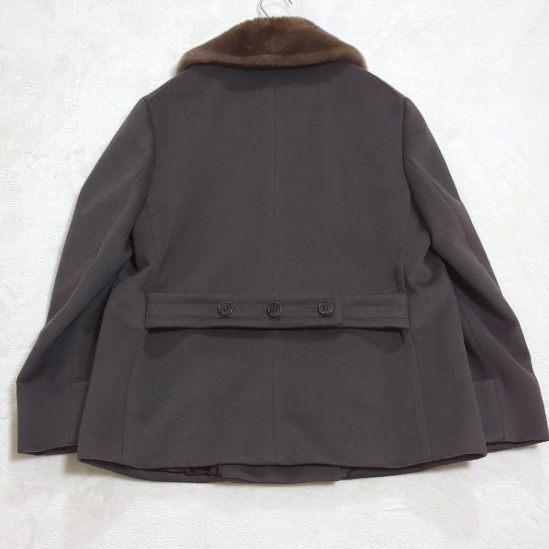 マックスマーラ 42 キャメルヘア ヌートリアファー ピーコート 白タグ