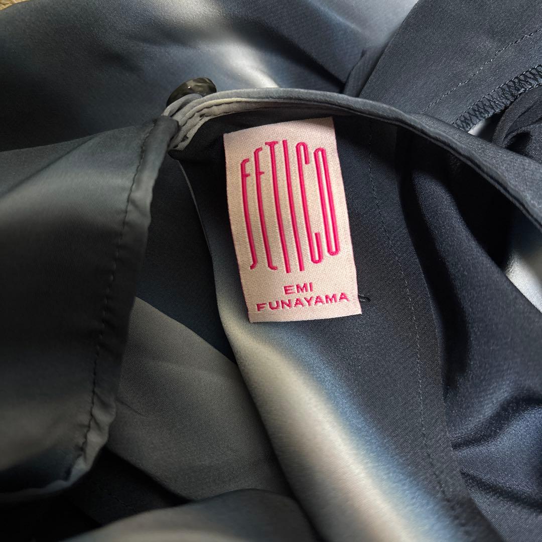 fetico フェティコHAND PRINTED TIE-NECK BLOUSE