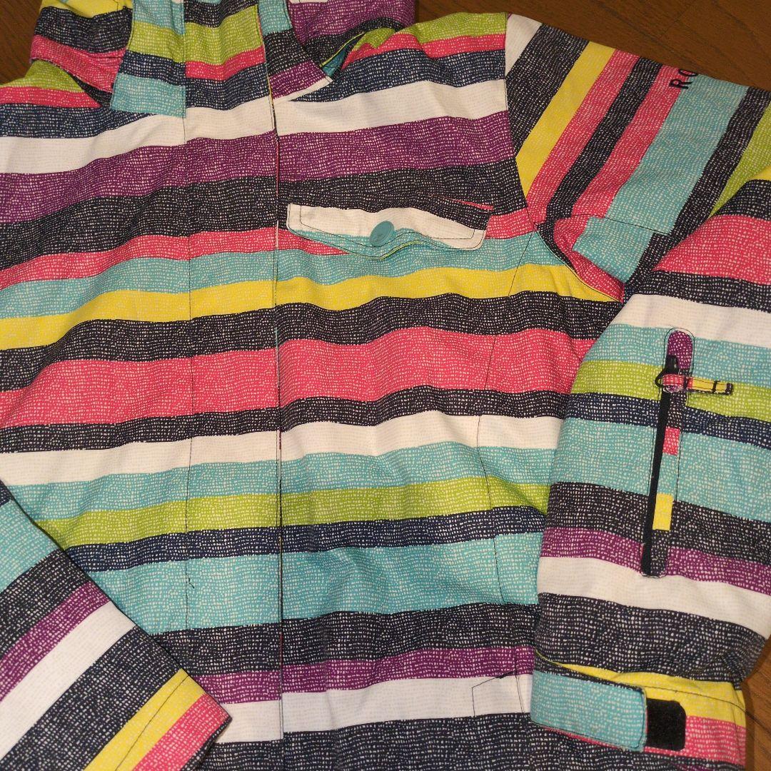 ROXY　スノボウェア　上下セット　Ｓ　ボーダー　マルチカラー　イエロー