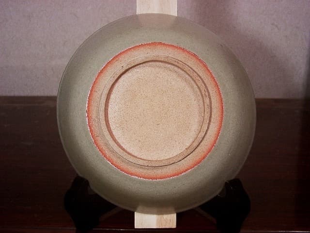 赤膚焼　松田正伯作　東大寺大仏茶碗　共箱　古物。