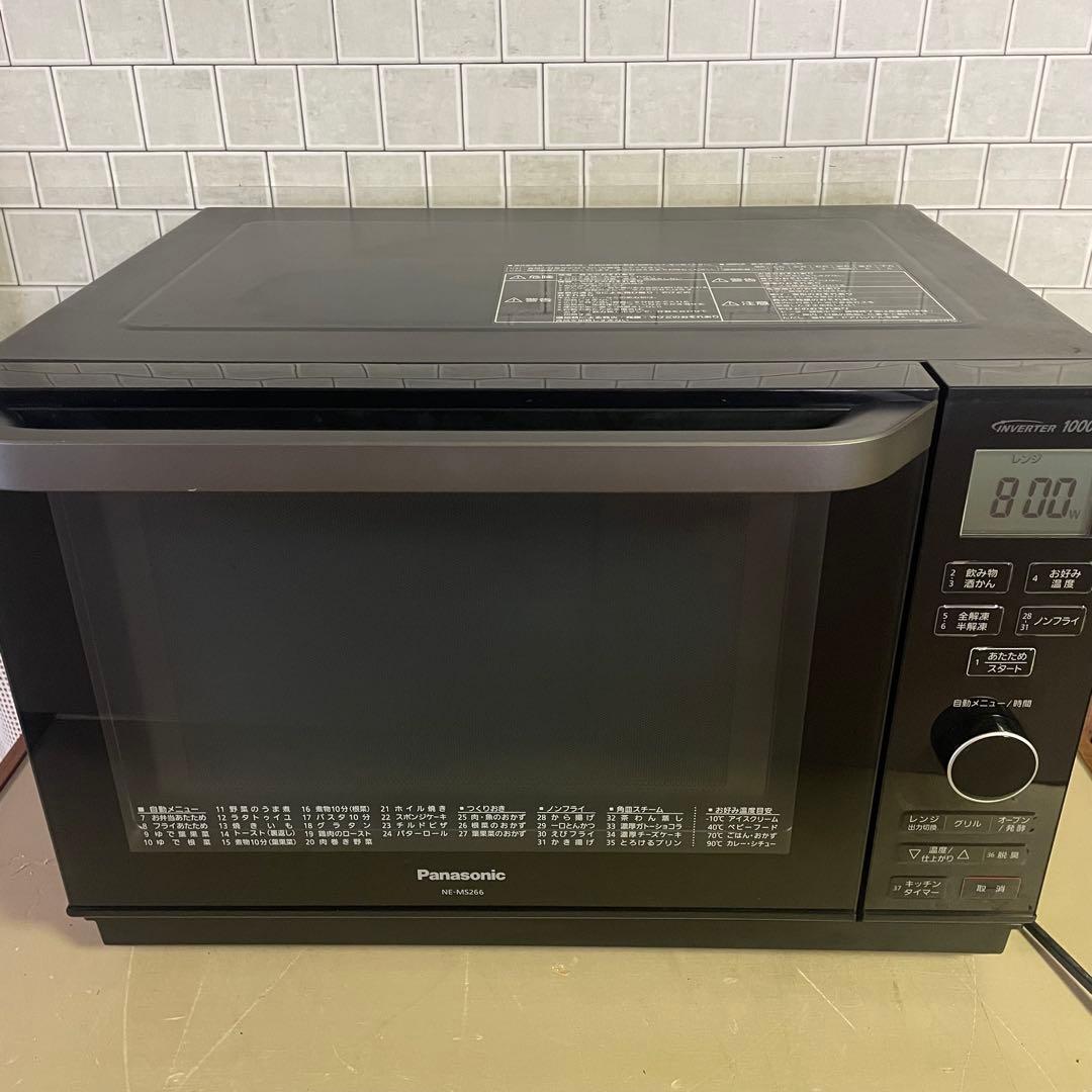 人気‼️エレック　パナソニック　電子レンジ　黒　NE-MS266オーブンレンジ