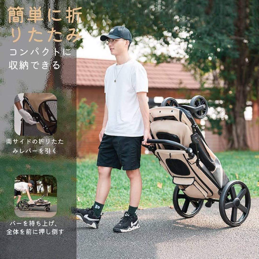 新品購入後、1時間程度のみ使用 ペットカート 大型犬 耐荷重80Kg