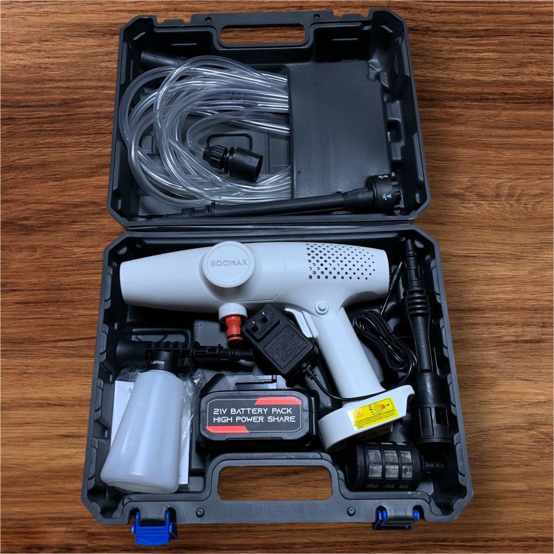 高圧洗浄機 コードレス BOOMAX 充電式 8MPa圧力 4000mAh