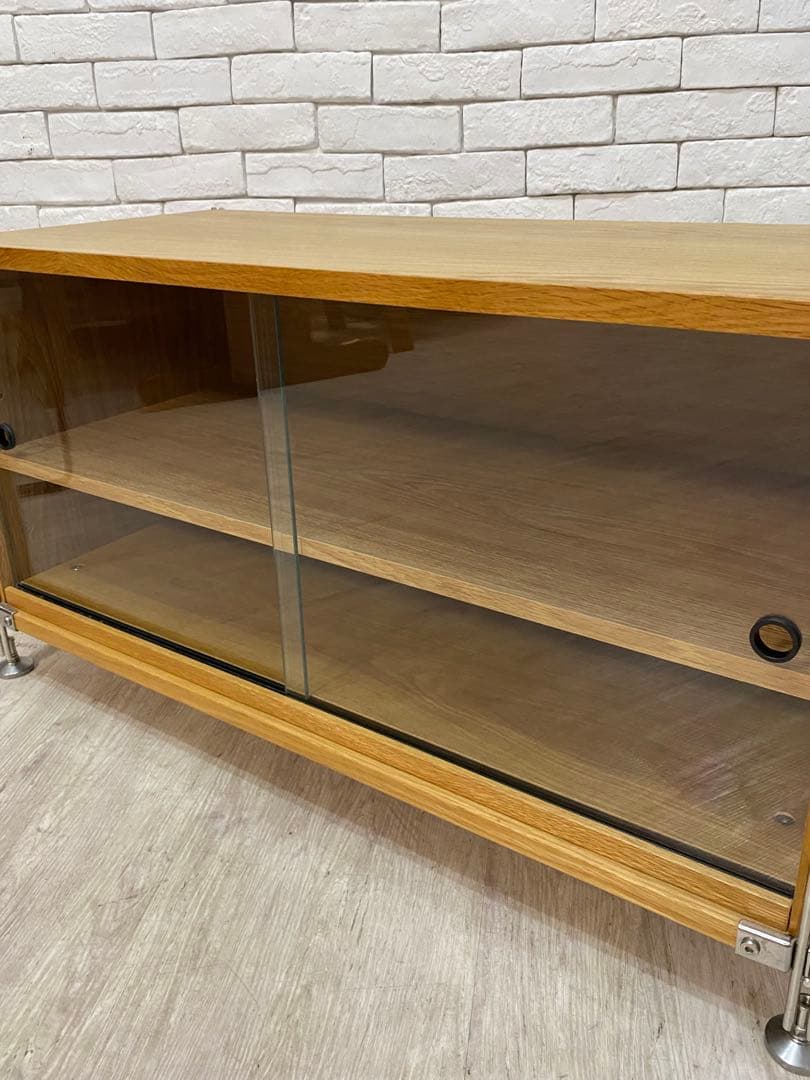 【東京都23区配送無料】無印良品　シェルフ　棚　テレビ台　ガラスケース　￼サイド