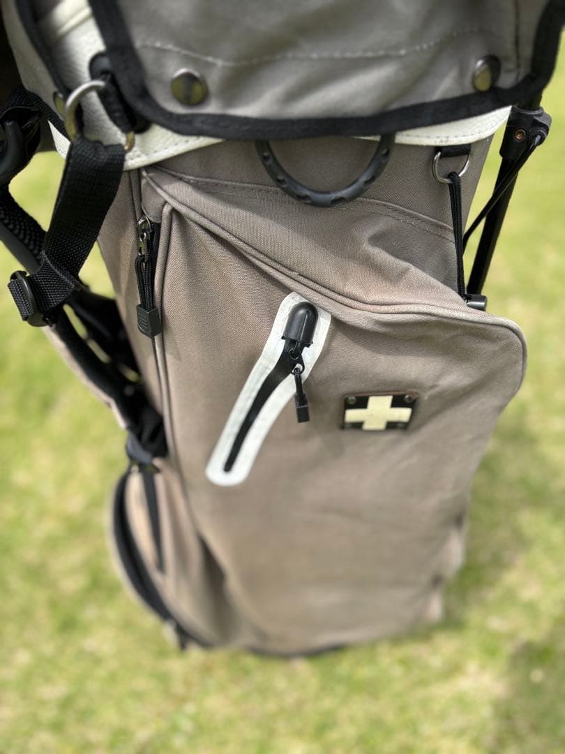 木の庄帆布 スタンド式グレーキャディバッグ