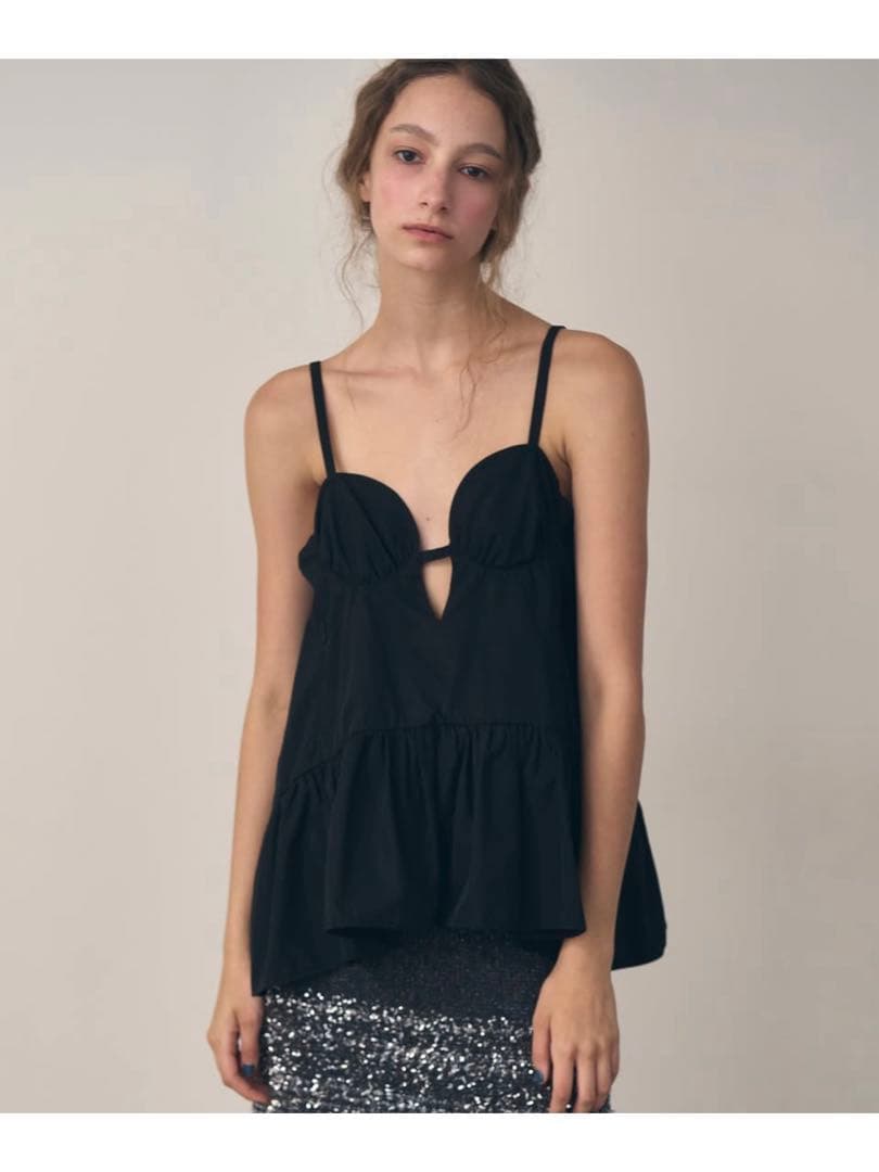 【新品】黒J1U by LA BELLE ETUDE Aラインビスチェチュニック