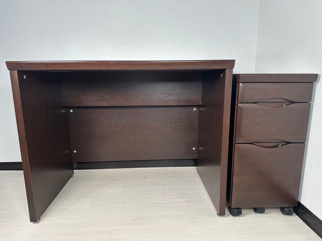東海家具 学習机 学習デスク パソコンデスク 片袖 ワゴンキャスター付 ※i1※