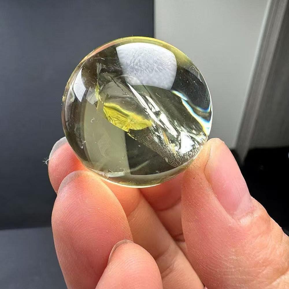 AAAA級金運UPレインボー天然シトリン丸玉B0113/YS/6001/169C