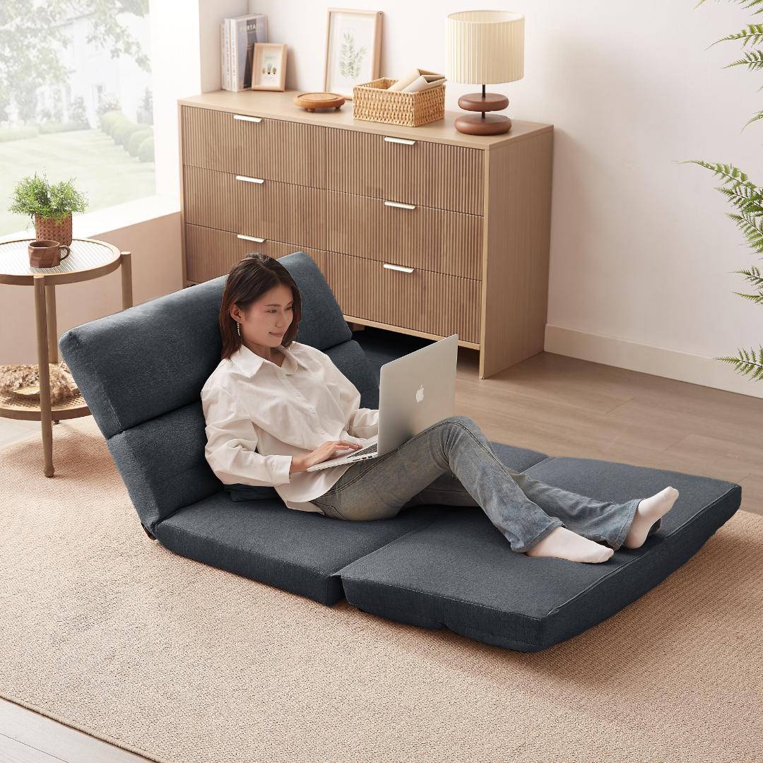 折りたたみ ソファベッド 座椅子 幅103cm 2人掛け ソファ リクライニング