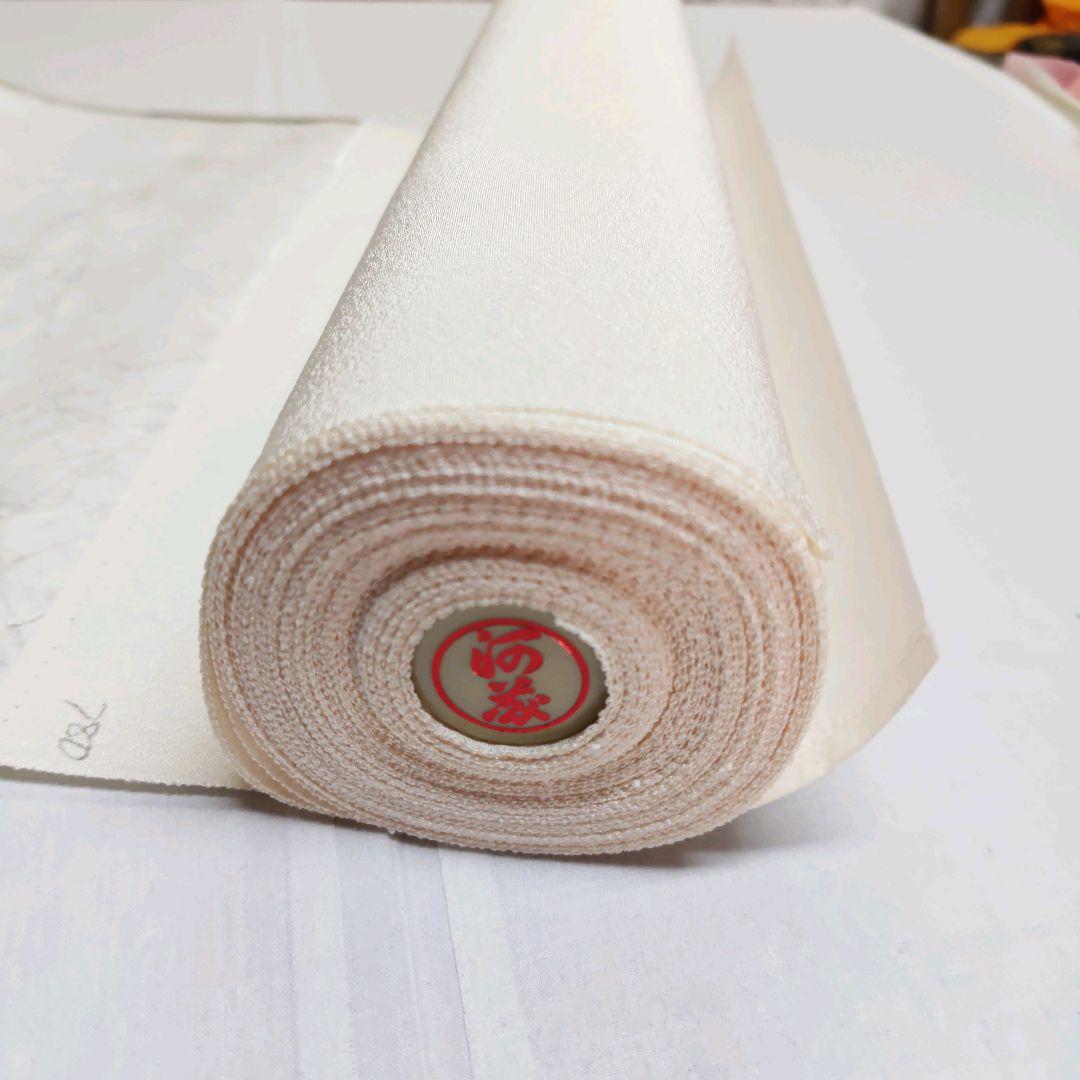 特撰 琵琶湖浜　ちりめん 1号 正絹　白生地　反物 未仕立て　　　　②