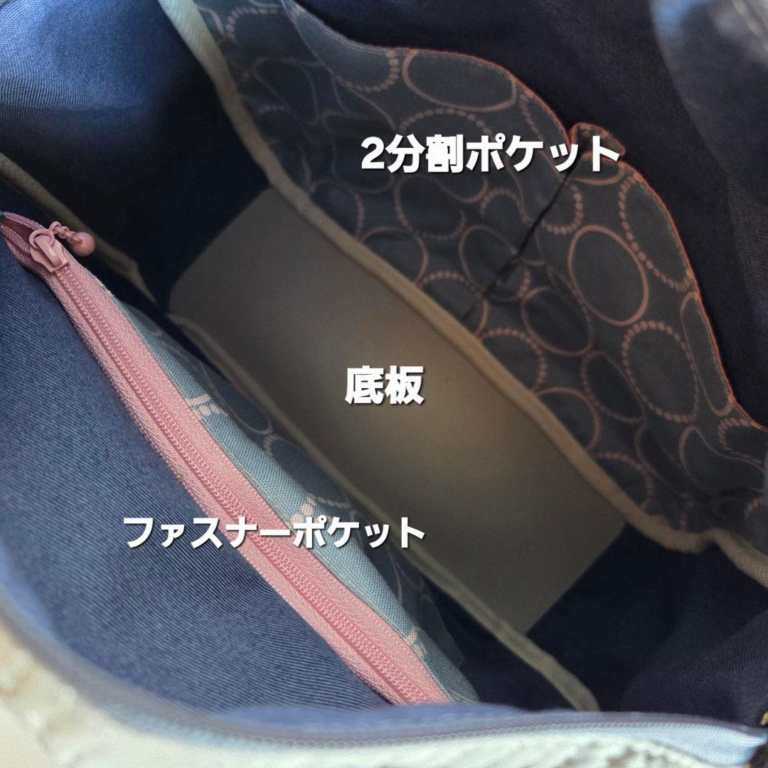 JUNE様　丸型ボストンバッグ(L)　ヌビキルト　ハンドメイド