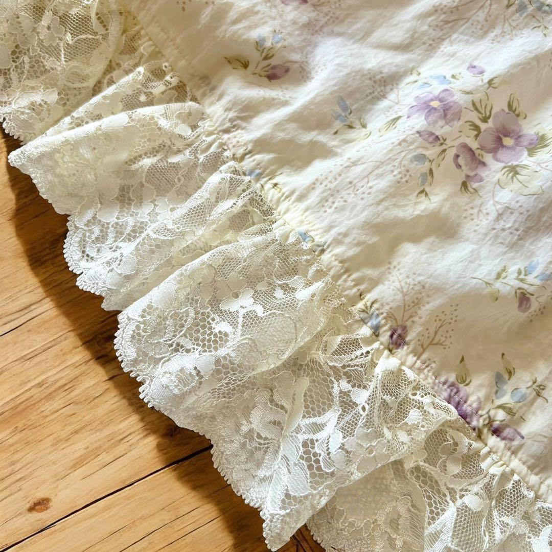 さえら　アキアカネ　プリントエプロン　エプロン　割烹着　花柄