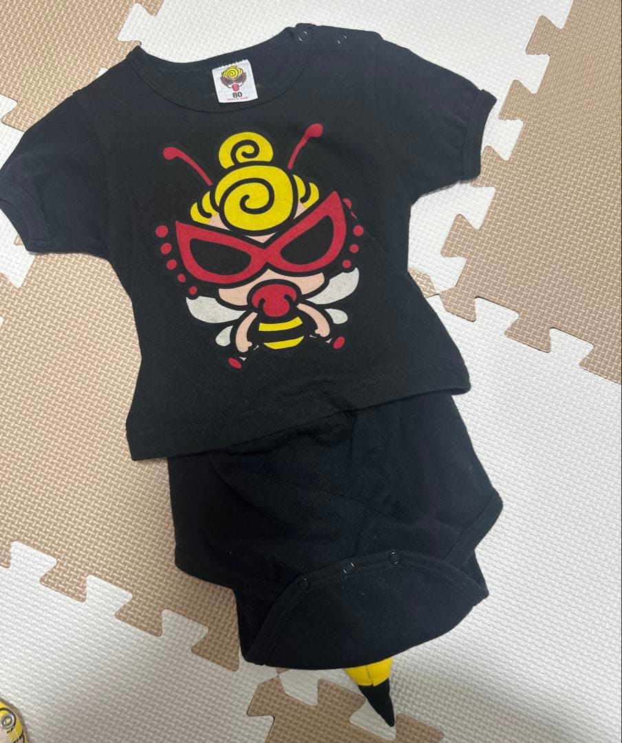 ヒステリックミニ リトルビー ハチ ロンパース 尻尾 80