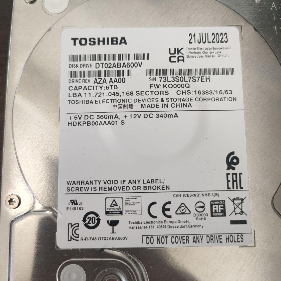 内蔵型ハードディスクドライブ TOSHIBA HDD 6TB