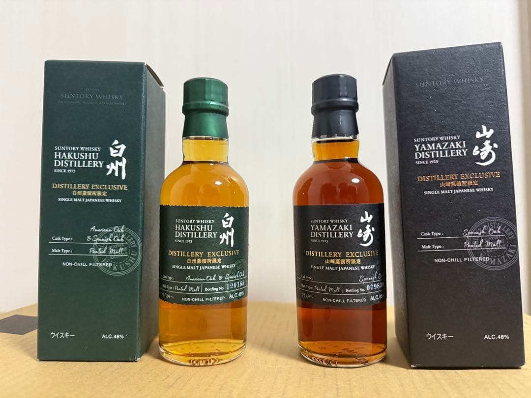 【新品未開封】山崎蒸溜所限定 白州蒸溜所限定 鶴 旧白州 限定4本セット 箱付