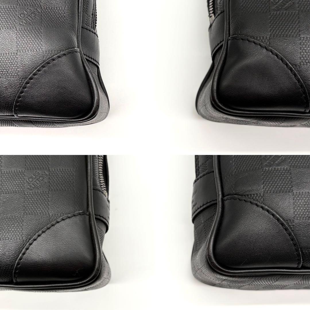 【極美品】ルイヴィトン ダミエ アンフィニ ポルトドキュマン ヴォワヤージュ 黒