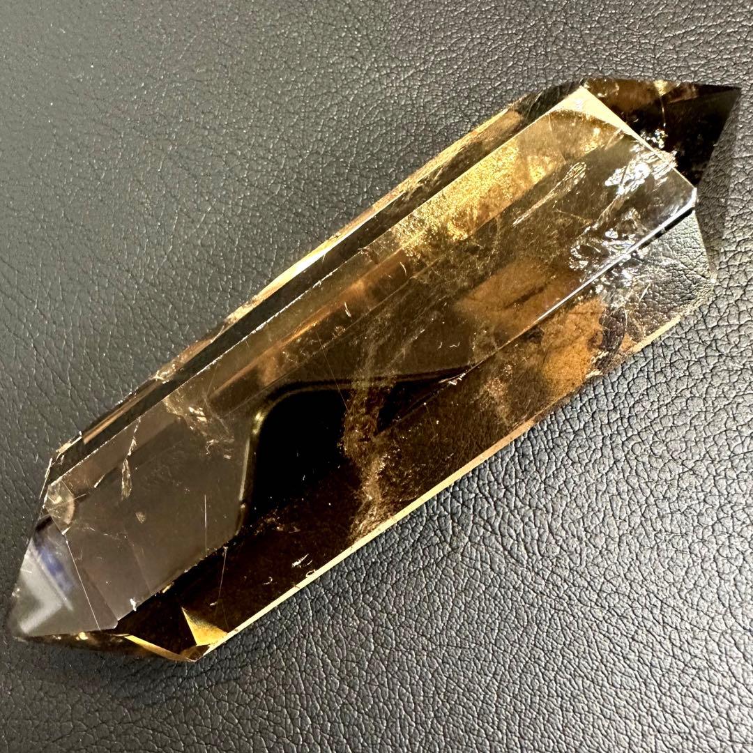 【金運· 魔除 】ルチルクォーツ ☆虹☆スモーキークォーツダブルポイントA949