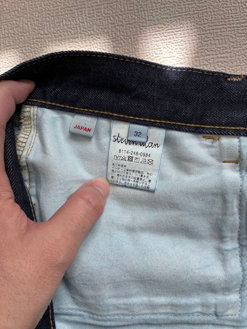 steven alan 13.5oz バギー テーパード デニムパンツ w32