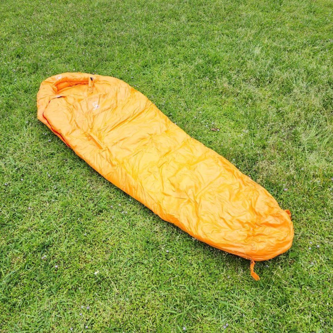 ★SALE★　高級ダウン使用　マミー型　寝袋 ダウンシュラフ　700g　オレンジ
