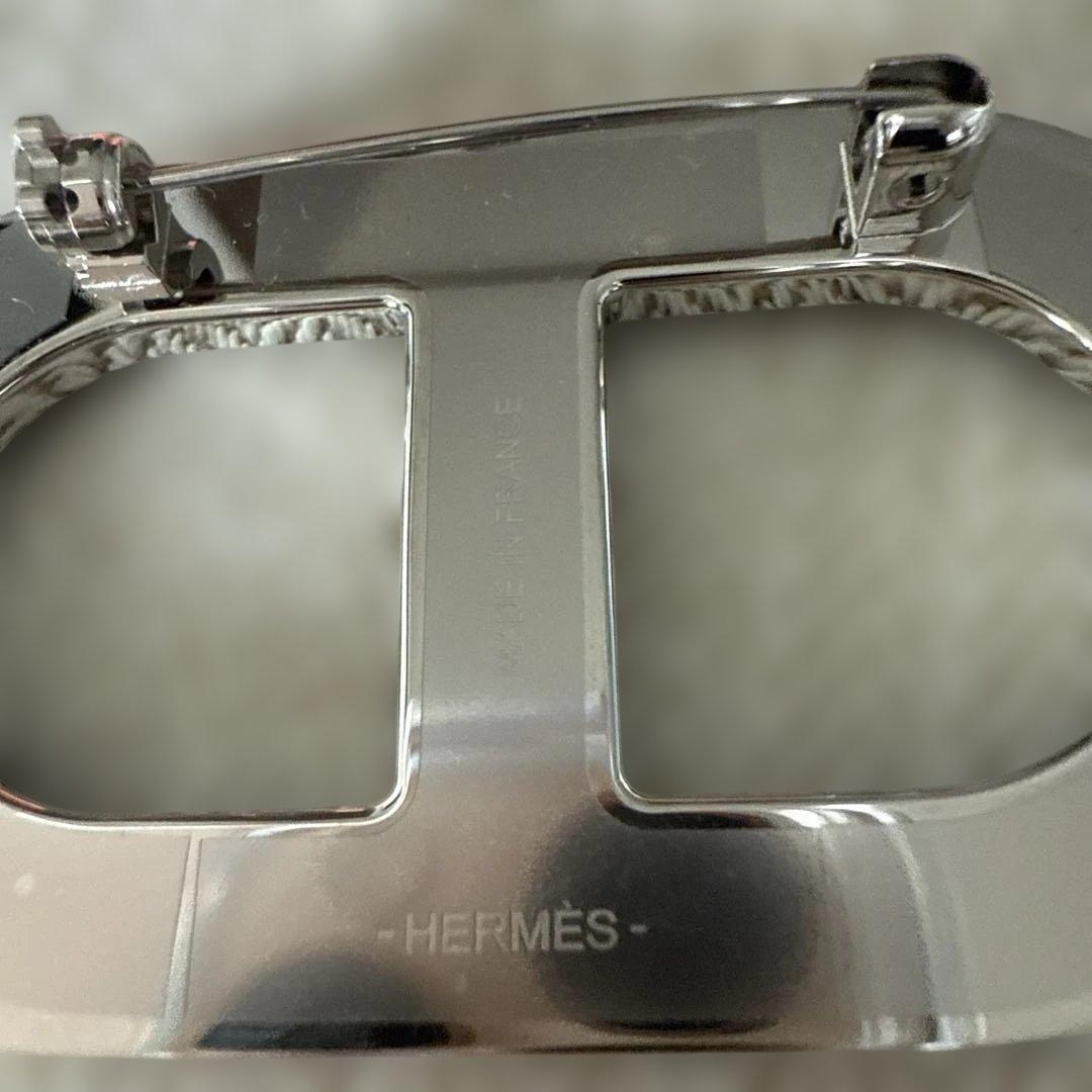 【未使用品】 エルメス　シェーヌダンクル　ブローチ￼ エプソン　ブルー系