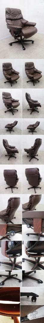 展示品■総革■エコーネス■ストレスレス■レノ■35万■キャスターチェア■