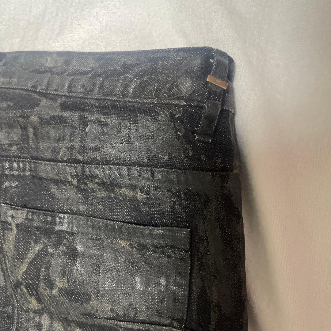 dior homme エディ期　ラスター　コーティングデニム　32