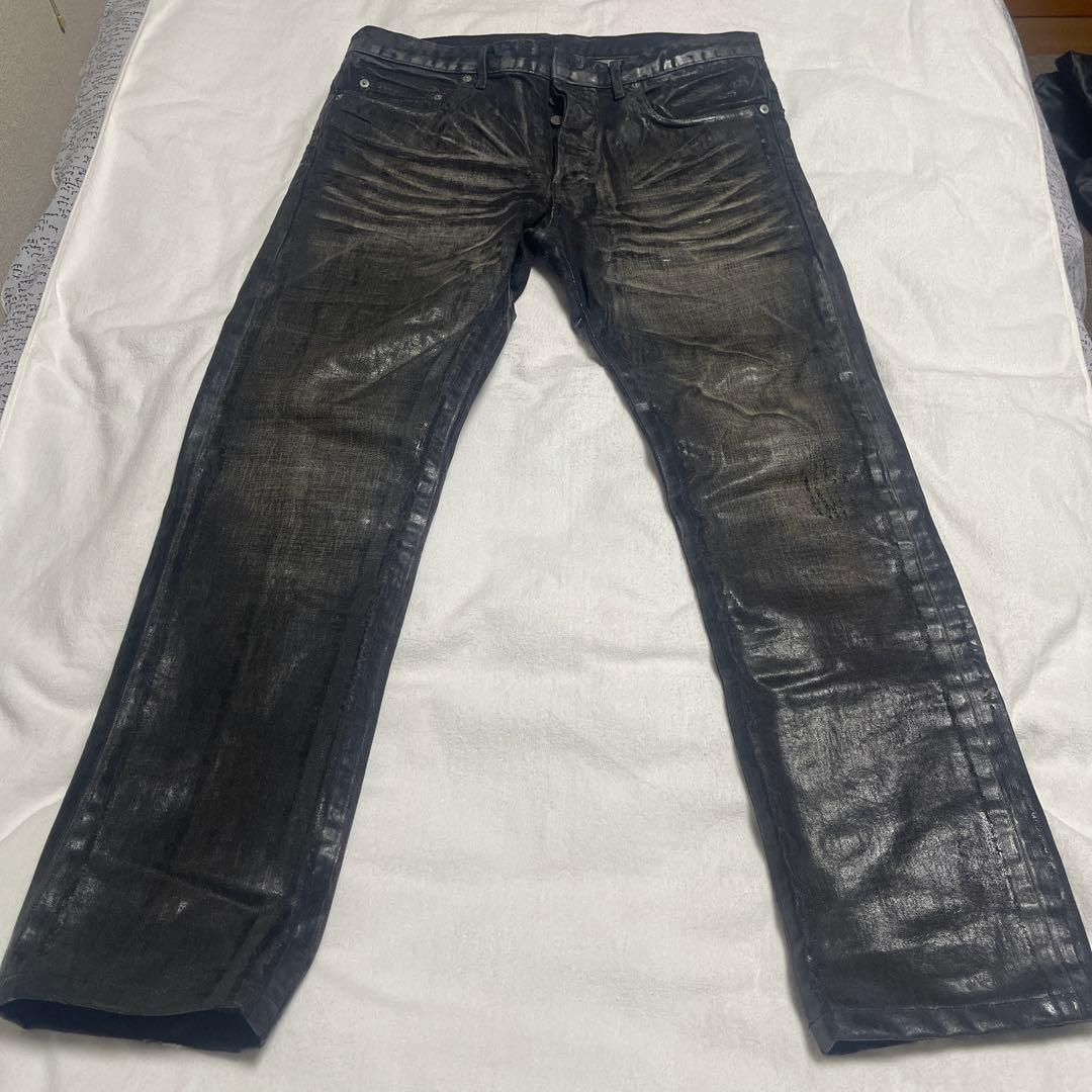 dior homme エディ期　ラスター　コーティングデニム　32