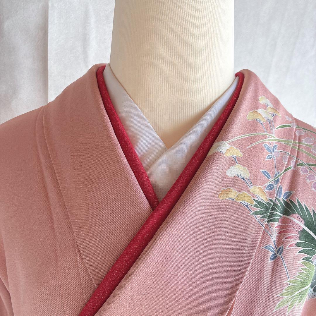 訪問着　フルセット　着物　正絹　友禅　比翼仕立　四季草花　春の華　J7 1月