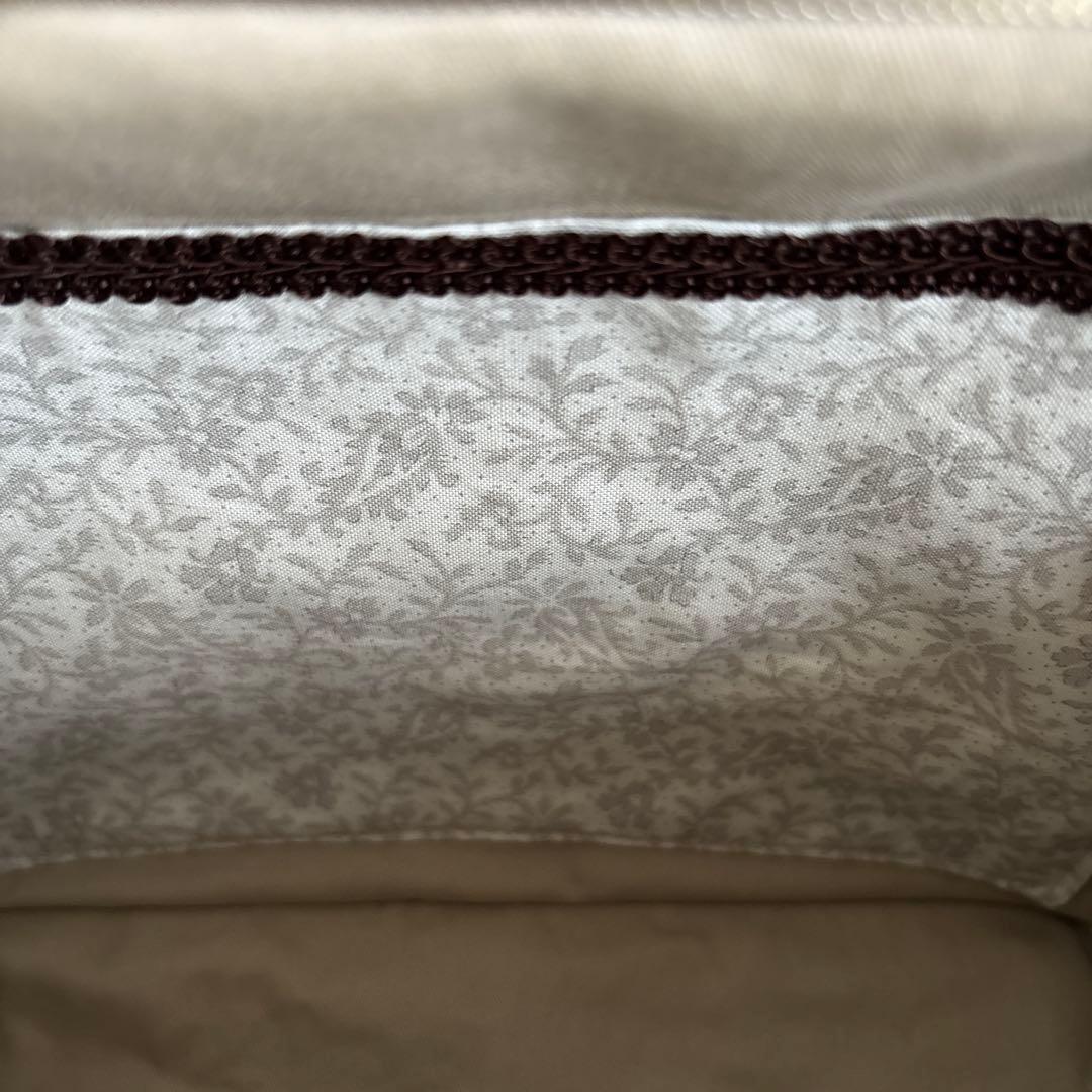 あおりがま口バッグ&がま口ポーチセット　アンティーク花柄レース　ハンドメイド