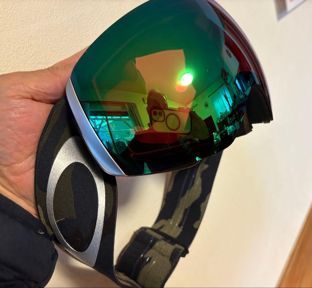 Oakley スノーゴーグル グリーン/レッドミラー