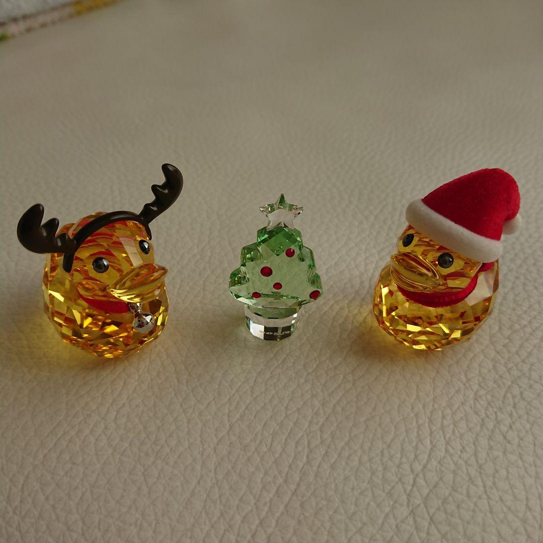 スワロフスキー ハッピーダック&クリスマストナカイ&クリスマスツリー