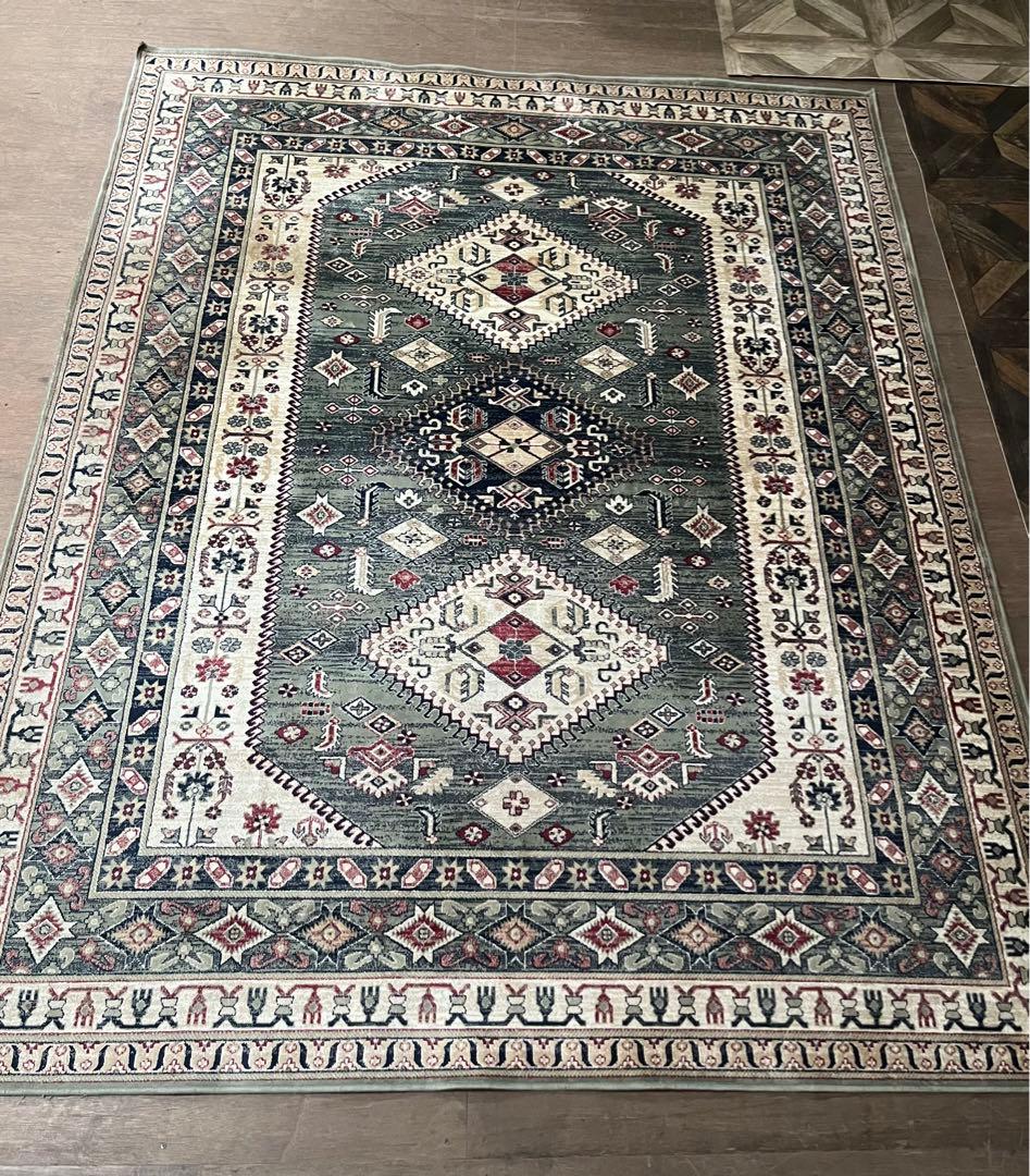 未使用 ペルシャ風 ラグ 絨毯 カーペット  レーヨン