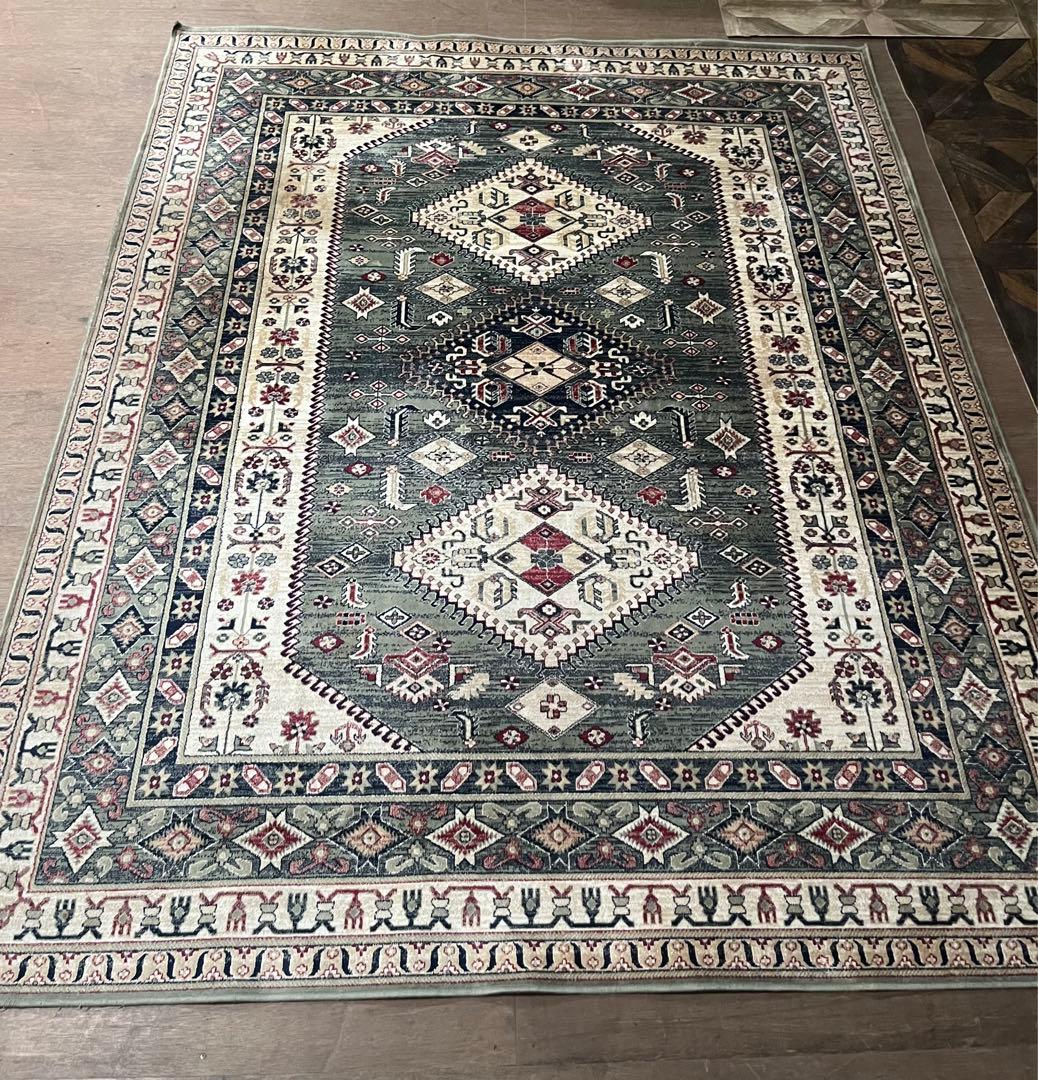 未使用 ペルシャ風 ラグ 絨毯 カーペット  レーヨン