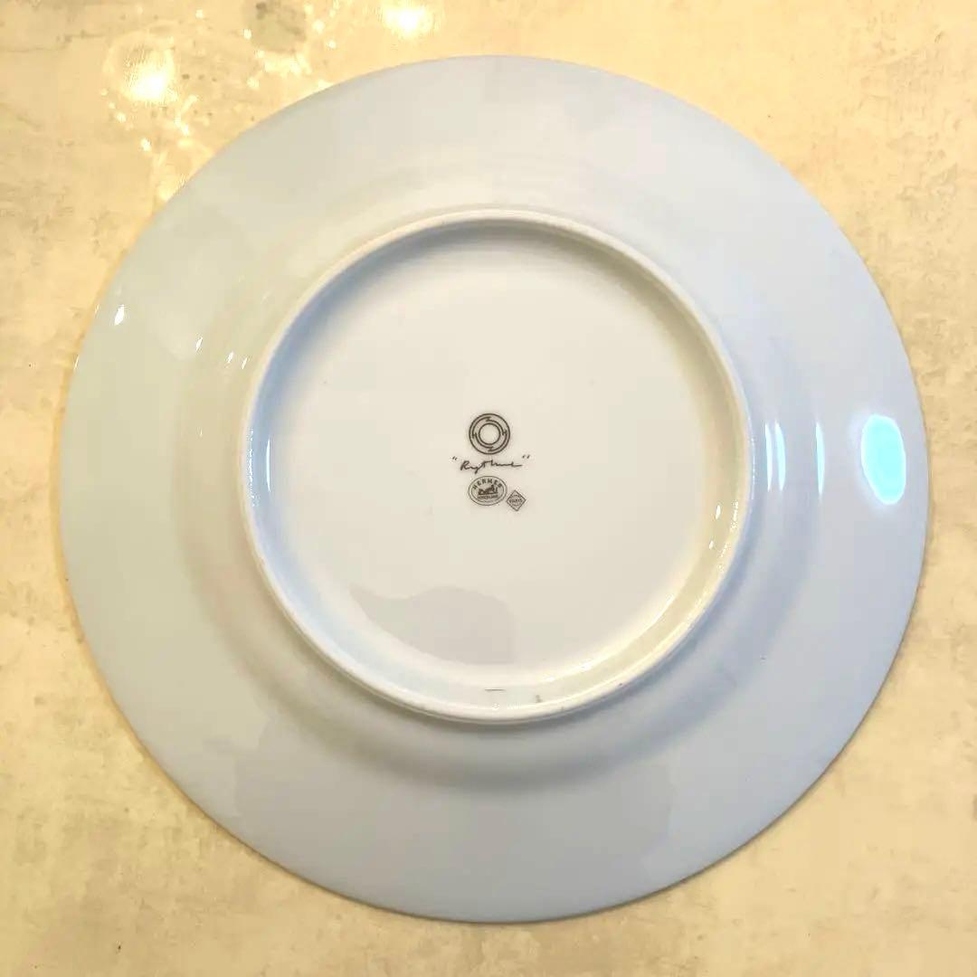 Hermès ❣️高級皿 白地 青ライン直径22.5cm￼❗️