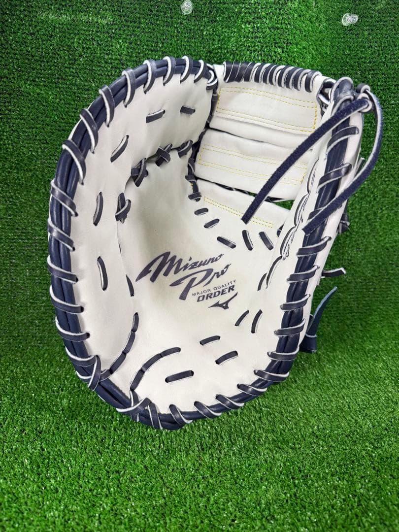 ミズノプロ　軟式オーダー　ファーストミット　ダイバーシティブルー　左投げ