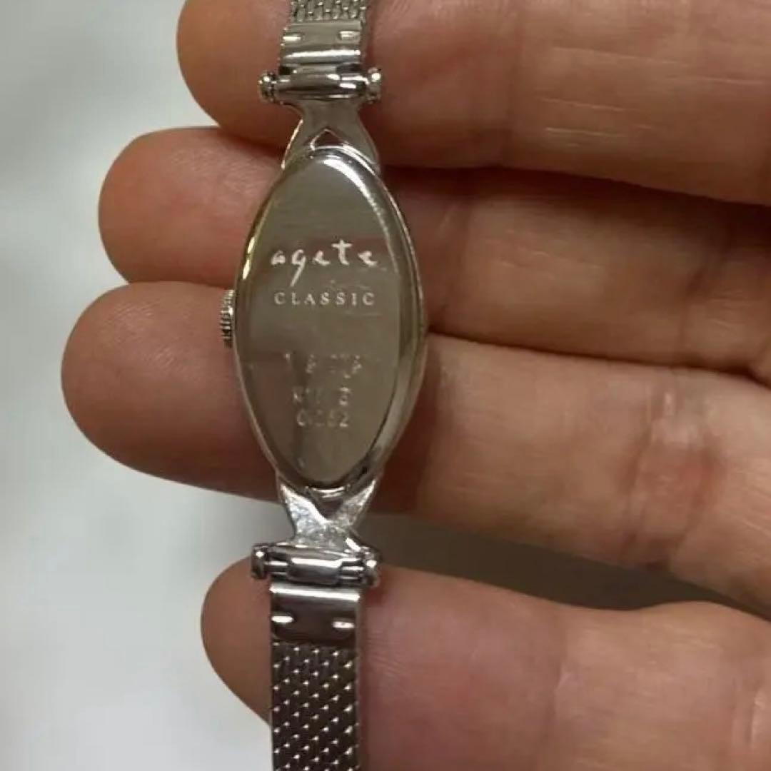 美品agete オーバルフェイスジュエリーウォッチシルバー販売証明書付き 19万