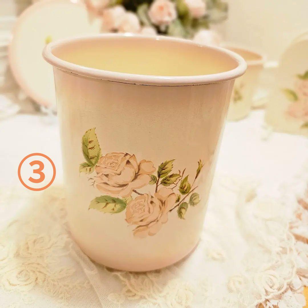 イマン imane ダイアナローズ ツールスタンド3個 ホーロー ペン立て