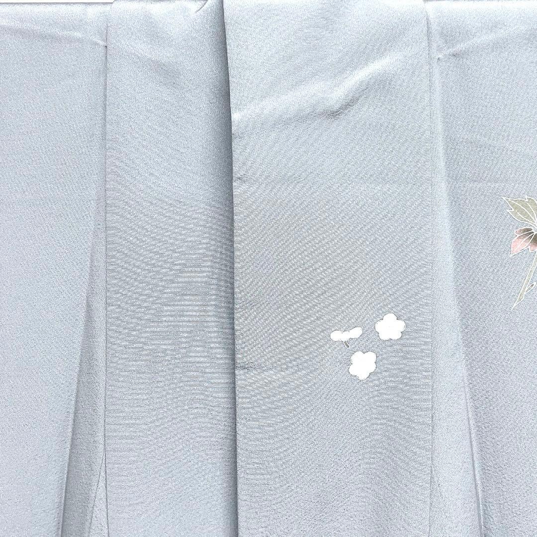 作家もの　付け下げ　牡丹　梅花　友禅染　鳥　着物　026k